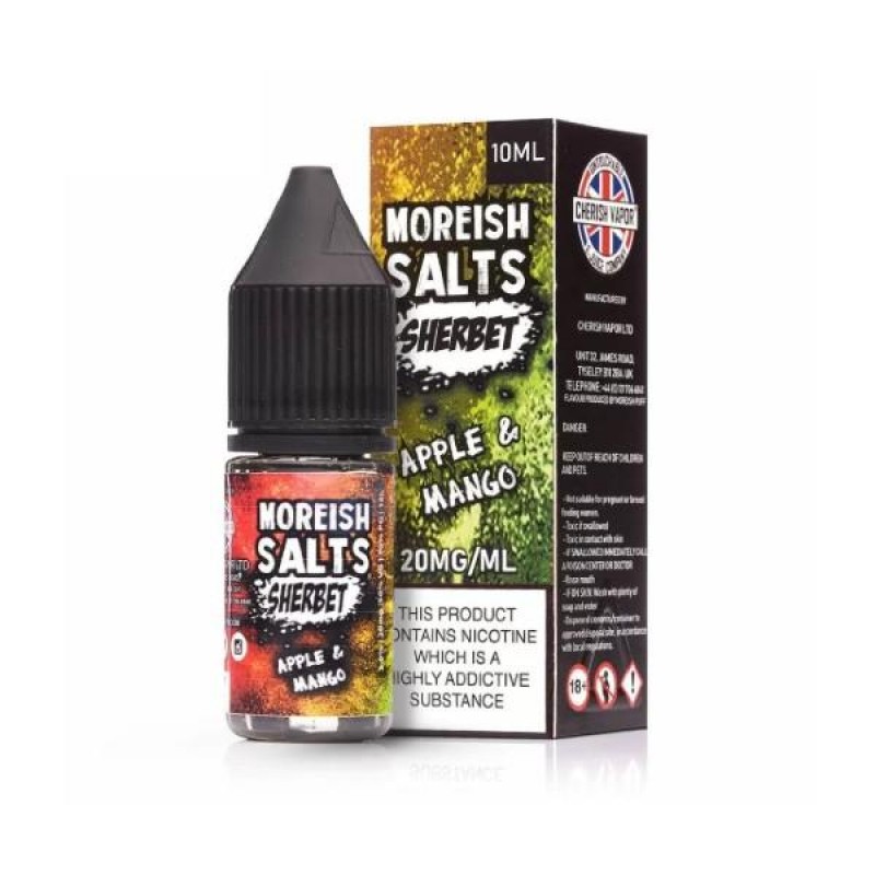 Moreish Puff Apple & Mango Sherbet Nic Salt E-...